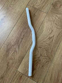 White Bicyle handlebar