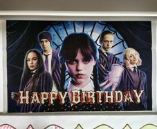Birthday WEDNESDAY backdrop