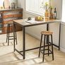 NEW SALE | Set of 2 Bar Stools, Tall Breakfast Bar Stools with Footrest for Kitchen, Industrial Bar Chairs for Party Room Image 2