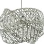 Chrome Diamante Light Shade with Clear K9 Crystals 20cm x 29cm, Lampshades for Ceiling Lights, Interwoven Rings Pendant Light Shade, Lamp Shades for Bedroom, Living Room, Kitchen, Hallway (FREE POSTAGE) Image 2