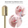 Nail Drill Bits Set Carbide Less Dust Professional 3/32 Inches Nail Bits Filing Acrylic Nails Gel Nails Down Removing Cuticle Tools for Electric Nail Files Drill Machine, 7pcs, Gold Image 4