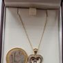9ct yellow gold  diamond necklace Image 5