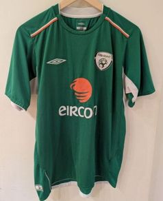Authentic 2004 Republic of Ireland shirt jersey Eircom Umbro med mens