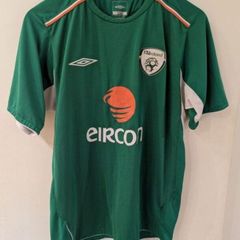 Authentic 2004 Republic of Ireland shirt jersey Eircom Umbro med mens