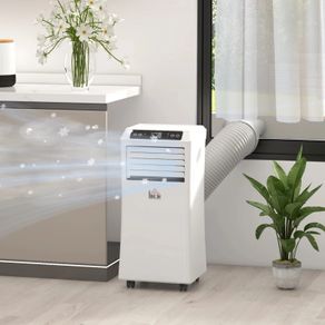 10000 BTU Air Conditioning Unit, 3-in-1 Portable Air Conditioner, Dehumidifier, Cooling Fan with Remote Control, Digital Display, 2 Speeds, 24H Timer, Window Venting Kit, 18m