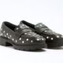 Black Studded Chunky Loafers  /School shoes Image 4