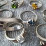 34 solid silver rings,all halmarks Image 4