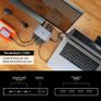 CalDigit Thunderbolt 4 Element Hub - Universal Multi-Port Hub, 4X Thunderbolt 4/USB4 Ports, 4X USB 3.2 Gen2 10Gb/s Ports, Single display up to 8K or Dual 4K 60Hz Displays, 60W Charging with 0.8m Cable Image 7