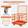 Forklift Safety Cage Work Platform 109 x 114.3 cm 635 kg w/ Wheels for Aerial Image 5