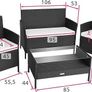 Decorative garden furniture set of chairs and glass table Image 4