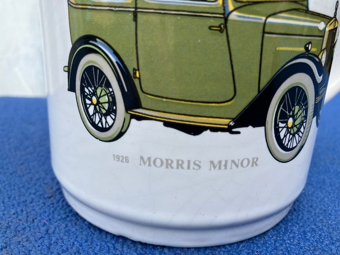 Coloroll Kilncraft mug depicting 1926 Morris Minor