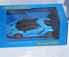 Scalextric Lamborghini Centenario Slot Car. (Blue) - street supercar  C4321