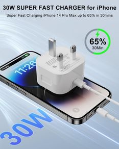 30W Fast Charger for iPhone,[MFi Certified] USB C Fast Charger Plug Power Adapter with 6FT Type C to Lightning Cable Compatible with iPhone 14/13/12/11 Pro/Pro Max/XS Max/XS/XR/X/SE/8/iPad and More