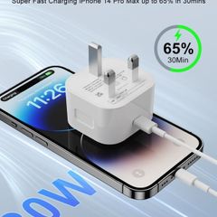30W Fast Charger for iPhone,[MFi Certified] USB C Fast Charger Plug Power Adapter with 6FT Type C to Lightning Cable Compatible with iPhone 14/13/12/11 Pro/Pro Max/XS Max/XS/XR/X/SE/8/iPad and More