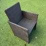 Rattan Cube Dining Set - Table, 6 Chairs & 4 Footstools Image 3