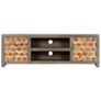 TV Cabinet Grey 120x30x40 cm Solid Mango Wood Image 5