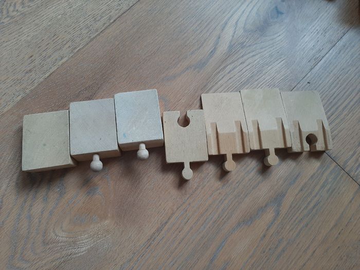 Assorted Brio type toy train track