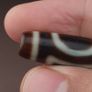 Antique Himalayan Tibetan Circle & Square Eyes Agate Dzi Bead Amulet Pendant Image 9