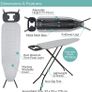 Ironing Board With Rest / 110cm x 33cm / Folds Away Flat / Non-Slip Feet / Adjustable Height (FREE POSTAGE) Image 3