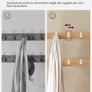 coat rack, wardrobe, shoe rack with seat, clothes rack with 9 removable hooks, bench seat, 2 grid shelves, 183 cm high, industrial design, Image 5