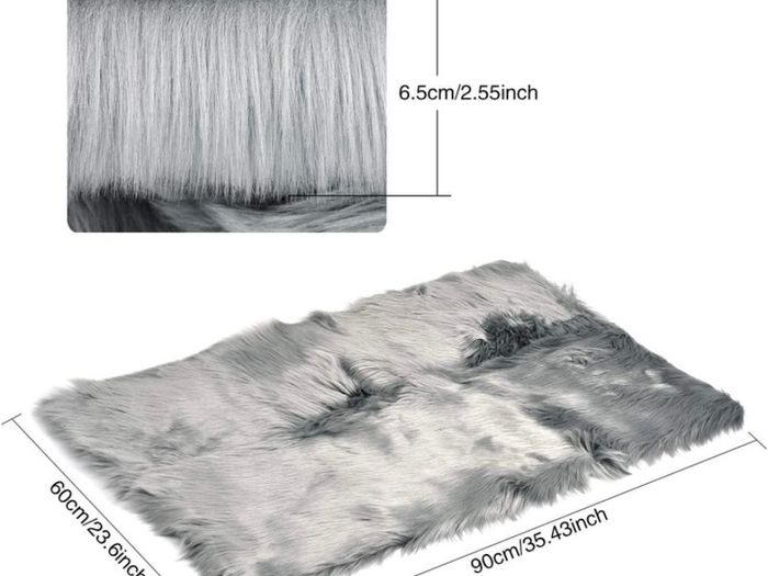 Fluffy Rug, Queta Soft Bed Rug Faux Sheepskin Rug Runner for Living Room Nursery Bedroom Sofa Mat Car Bedside Rug (FREE POSTAGE)