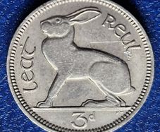 Ireland 1928 Threepence 3d Beautiful Coin