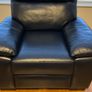 Leather Sofa Chair - Navy - Like new Image 2