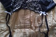 Black and white suspender belt