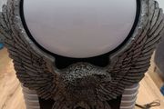 Vintage 1990 s Harley Davidson Iron Eagle Table Lamp AM FM Radio Alarm Clock