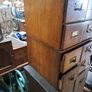 Vintage Set Oak Wooden Filing Drawers Image 2