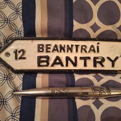 Small cast iron Bantry Road sign