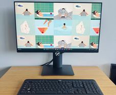 Dell 27 Adjustable Monitor + Logitech Wireless QWERTY Keyboard