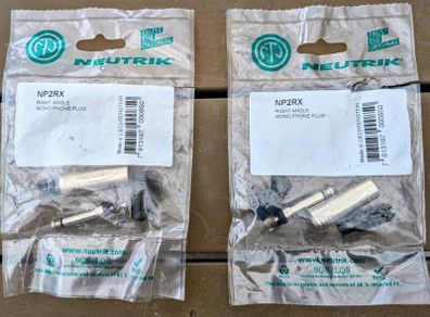 Neutrik NP2X 6.3mm  (1/4") Jack Mono Plug x2