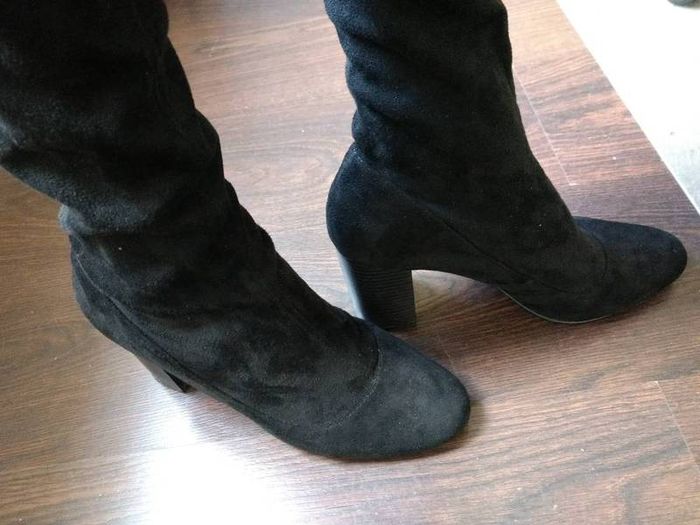 Faith knee-high suedette boots