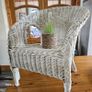 Wicker kids white chair Image 2