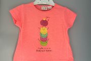 Zara coral macaroons T-Shirt size 6-9 mths EUC
