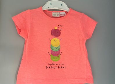 Zara coral macaroons T-Shirt size 6-9 mths EUC