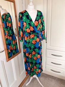 Pixie Daisy floral wrap dress