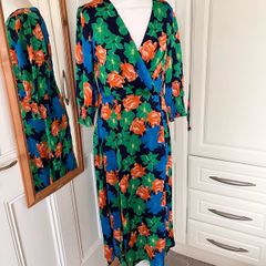 Pixie Daisy floral wrap dress