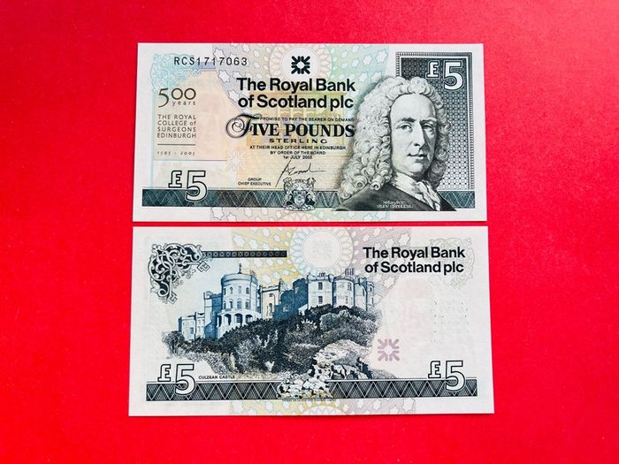 Scotland  5. Pounds   2005  Commemorative Issue  Royal College Of Surgeons( Uncirculated )