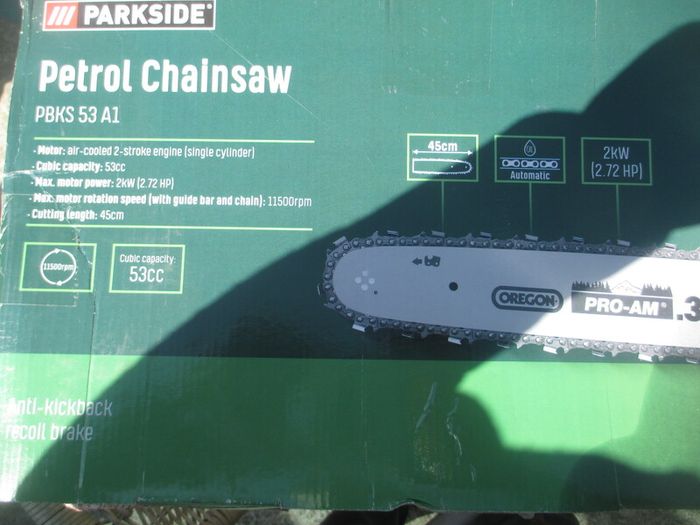 Parkside Petrol Chainsaw Never Used