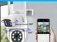main image for ad WiFi Security Camera Outdoor Dual Lens 2.4 / 5ghz Wireless IP Camera For Home Security Monitoring