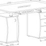 White, Black, Grey 3 Drawer Computer Office Desks Image 3