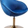 Chair Upholstered Chair with Armrests  gold base Designer inspired  Swivel Chair High Quality Image 3