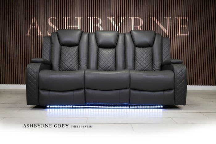 3 Seater Ashbyrne Electric Leather Recliner Sofa