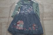 Baby girls denim pinafore