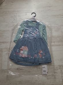 Baby girls denim pinafore