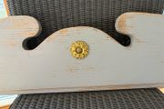 Antique French carved Wood Painted over door Pediment