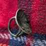 Oxidized Silver Ring - Contemporary Oxidized Ring - Adjustable Oxidized Silver & Copper Ring - Contemporary Jewelry - Fissure Image 2