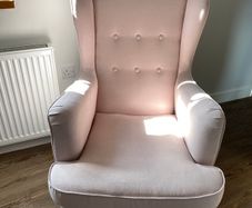 Pink armchair